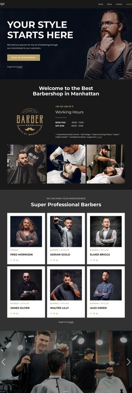 Ready To Use Joomla Template For A Creative Barber Shop