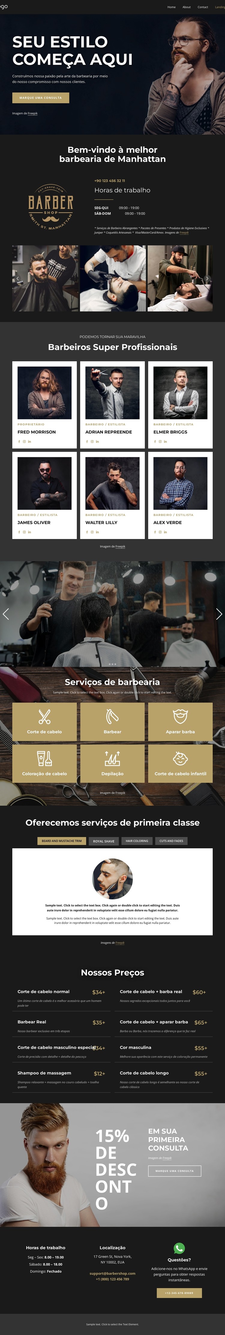 Uma barbearia criativa Template CSS