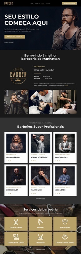 Uma barbearia criativa Modelos HTML5