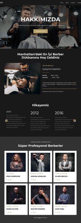 Biz Profesyonel Berberleriz - HTML Web Şablonu