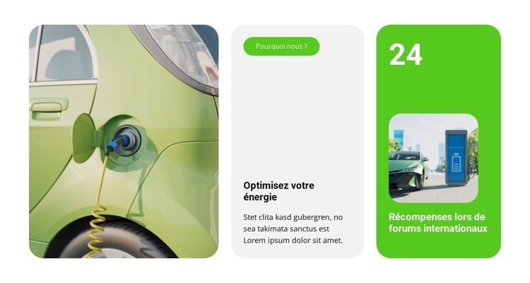 Les voitures électriques gagnent en popularité Modèle CSS