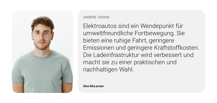 Antrieb für die Zukunft der Elektrofahrzeuge HTML-Vorlage