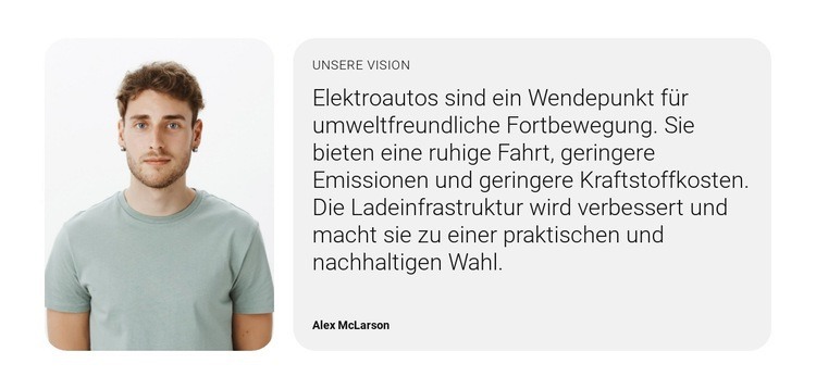 Antrieb für die Zukunft der Elektrofahrzeuge HTML Website Builder