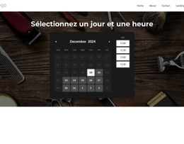 Sélectionnez Un Jour Et Une Heure - Modèle De Page Web HTML