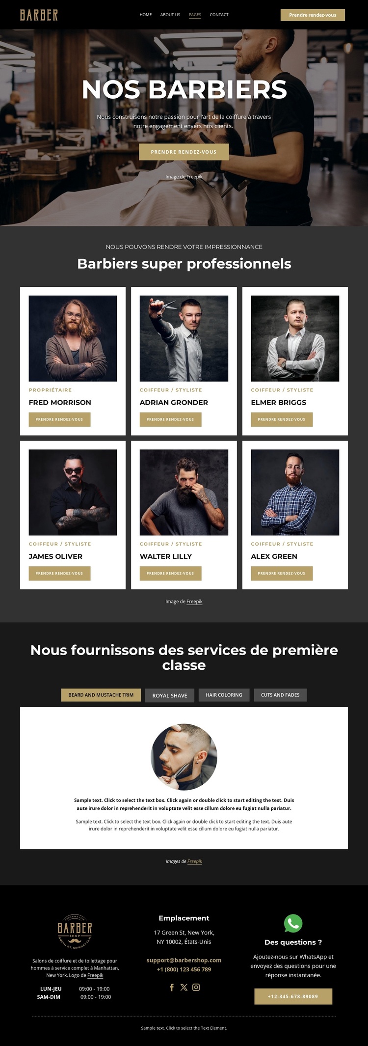 Les meilleurs coiffeurs Thème WordPress