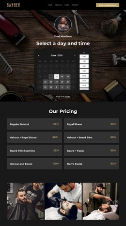 Select a day and time - Html Code Example by Nicepage