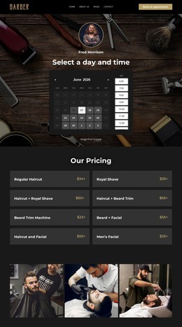 Select a day and time - eCommerce Template by Nicepage