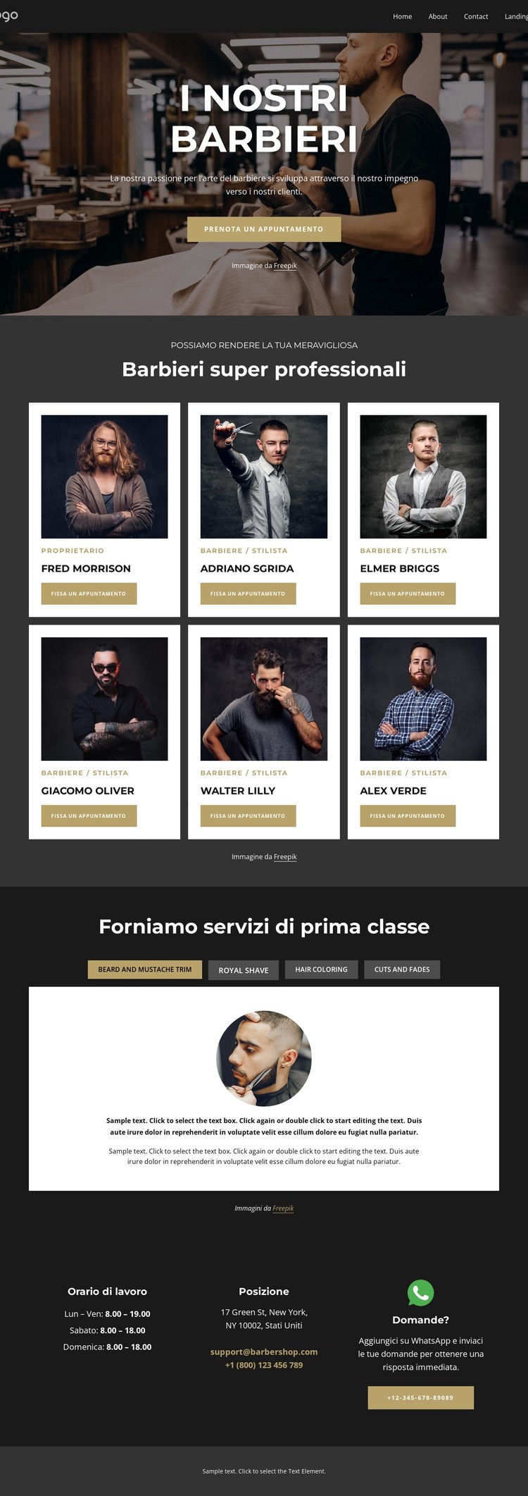 I migliori barbieri Modello CSS