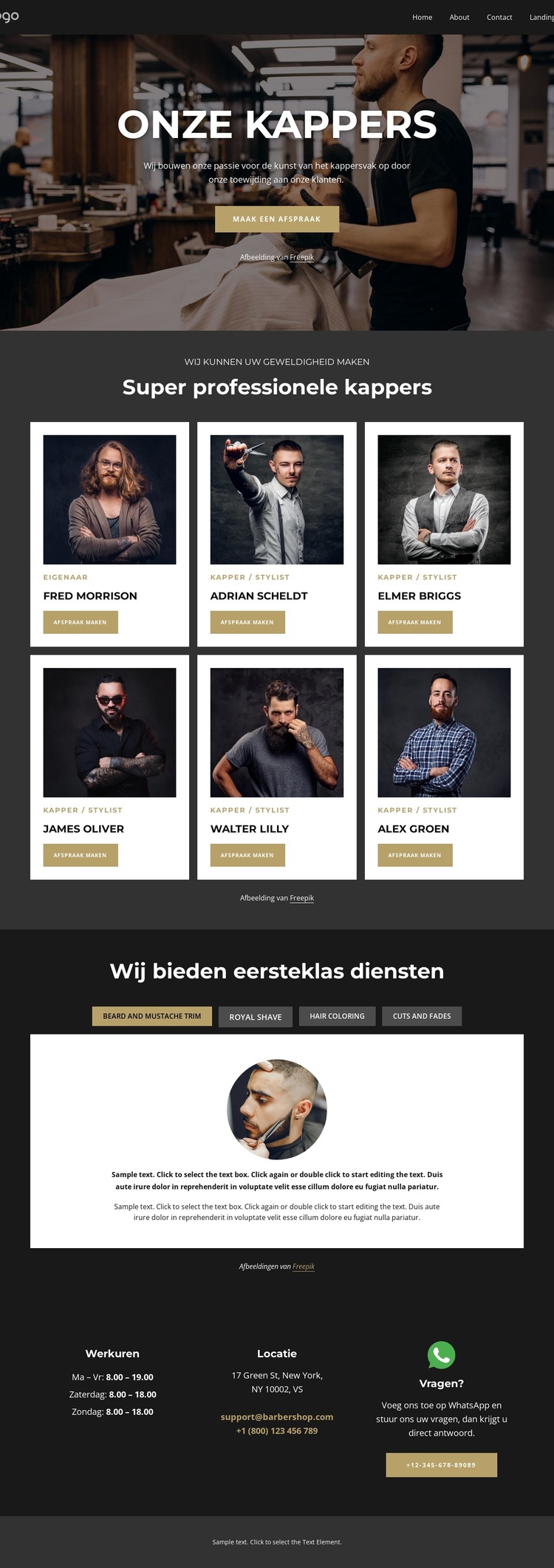 Beste kappers WordPress-thema