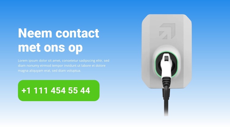 De opkomst van elektrische voertuigen Website sjabloon