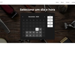 Selecione Um Dia E Hora - Modelo De Página Da Web HTML