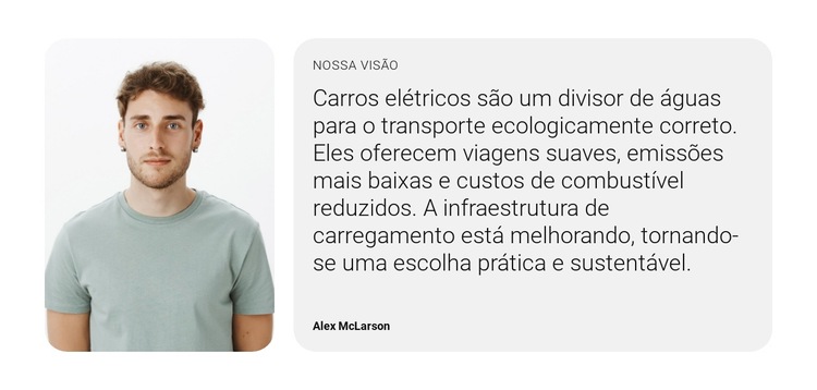 Alimentando o futuro dos veículos elétricos Modelo de site