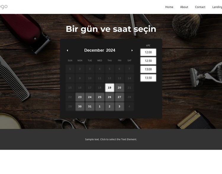 Bir gün ve saat seçin CSS Şablonu