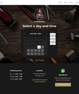 Select A Day And Time - Free Website Template