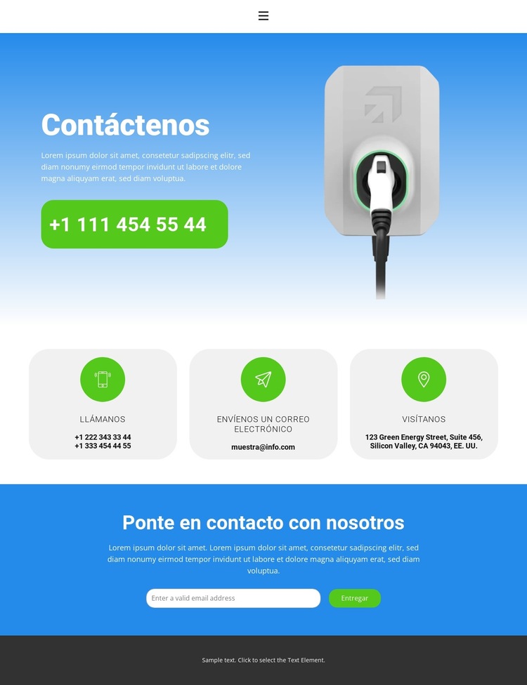 Transporte más inteligente y limpio Plantilla de sitio web