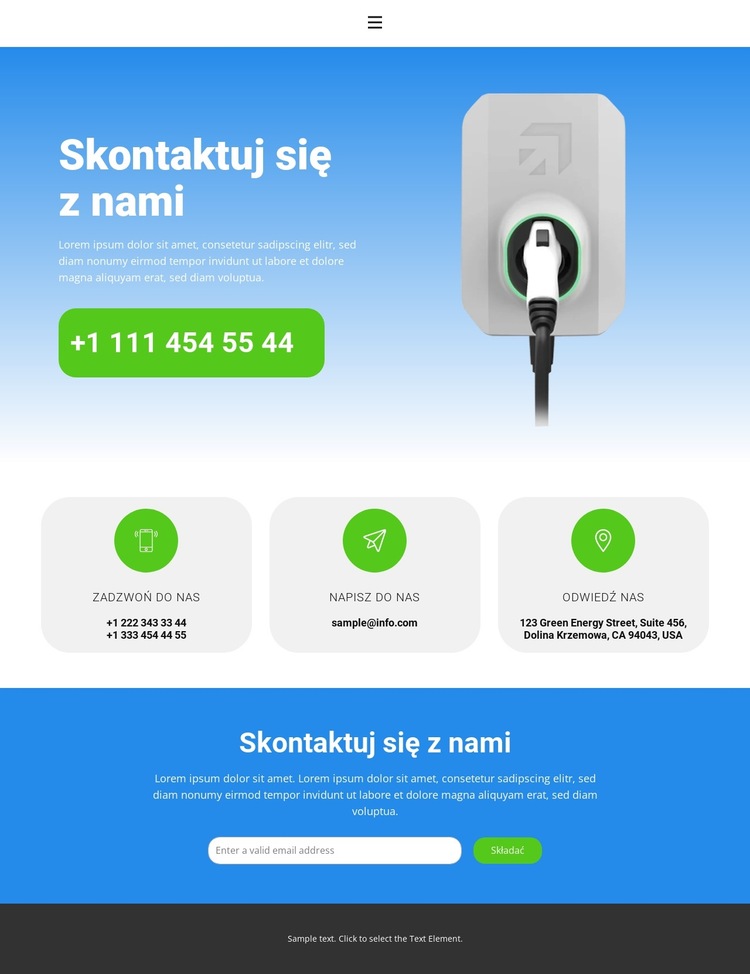 Inteligentniejszy, czystszy transport Szablon witryny sieci Web