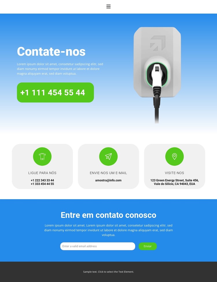 Transporte mais inteligente e limpo Modelo de site