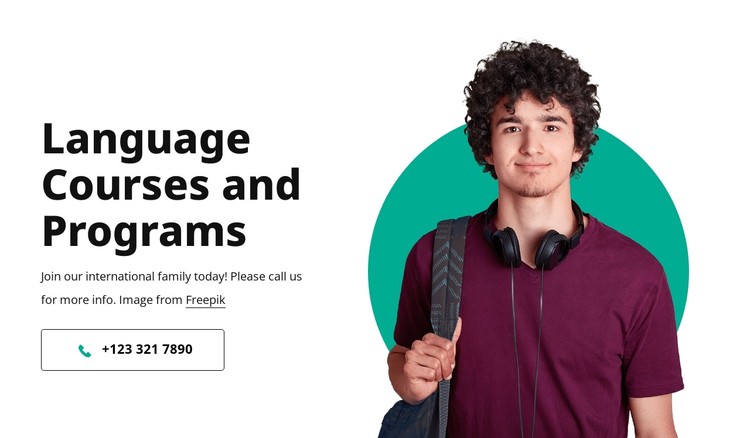 Language courses and programs CSS Template