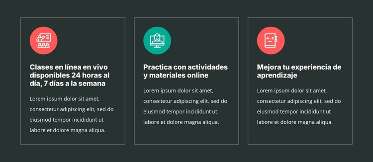 Beneficios de los cursos de idiomas Plantilla HTML