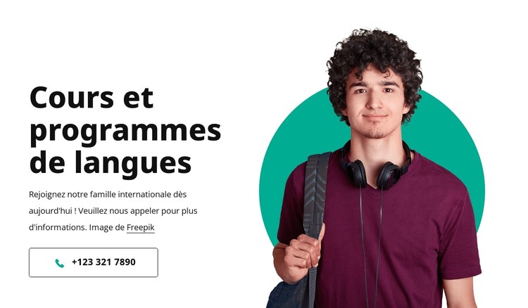 Cours et programmes de langues Modèle CSS