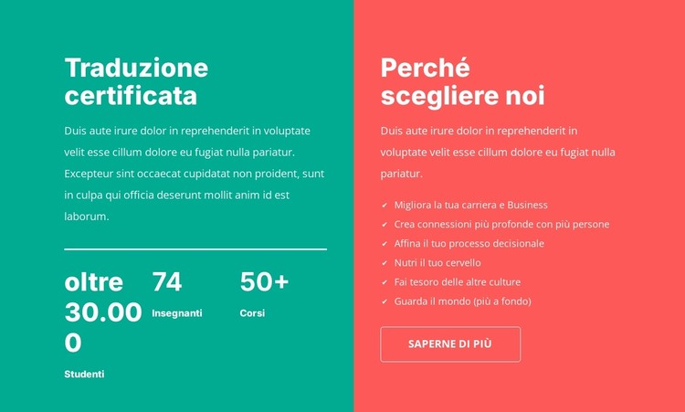 Traduzione certificata Modello HTML