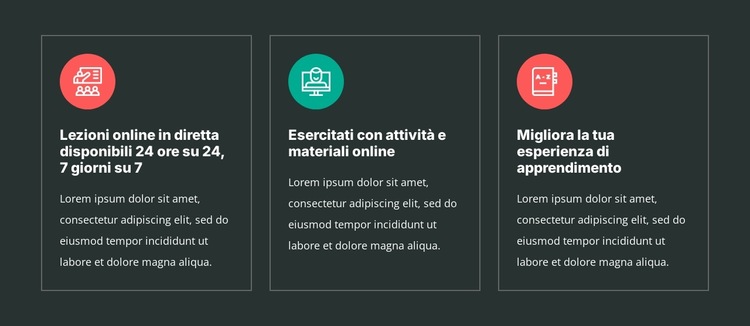 Vantaggi dei corsi di lingua Modello di sito Web