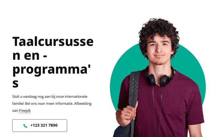 Taalcursussen en -programma's CSS-sjabloon