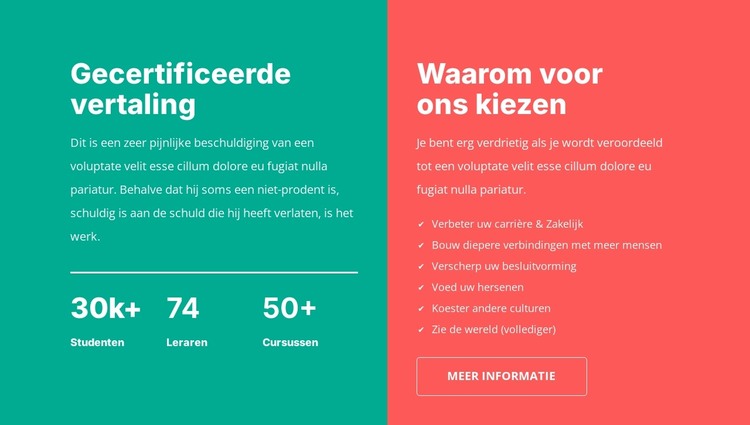 Gecertificeerde vertaling HTML-sjabloon