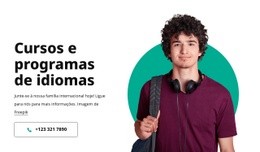 Design De Site Premium Para Cursos E Programas De Idiomas