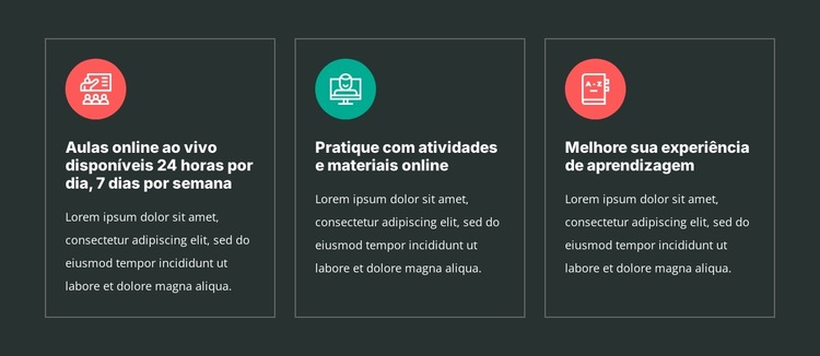 Benefícios dos cursos de idiomas Modelo de site