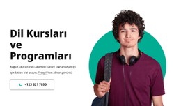 Dil Kursları Ve Programları Için Sayfa Web Sitesi