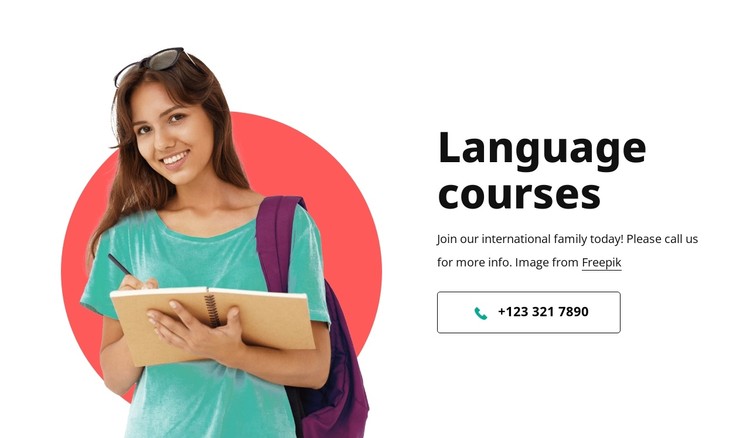 Language programs CSS Template