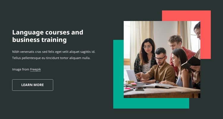 Business language training CSS Template