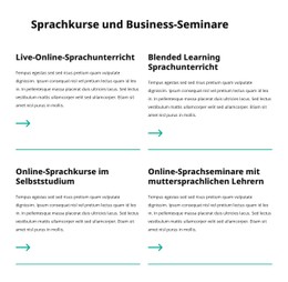 HTML-Seite Für Business-Seminare