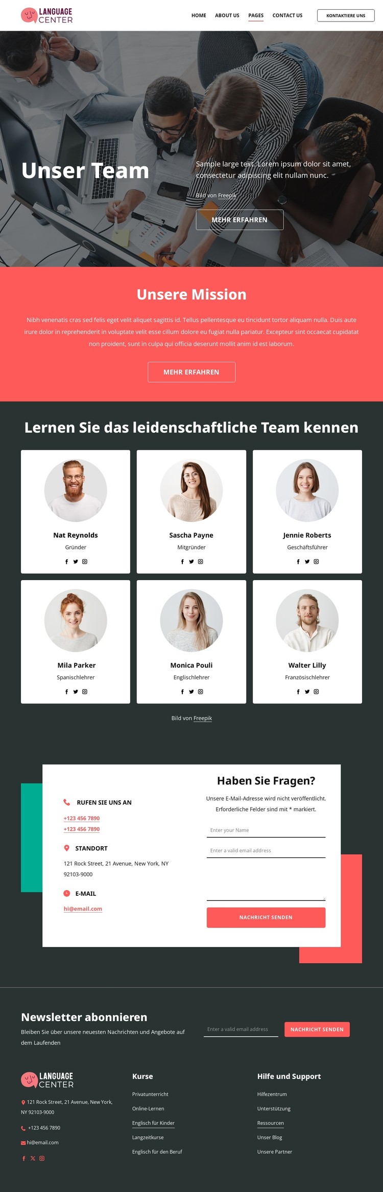 Unsere Lehrer CSS-Vorlage