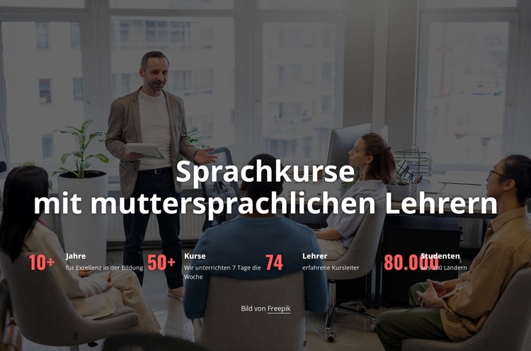 Wir bieten viele Sprachkurse an CSS-Vorlage