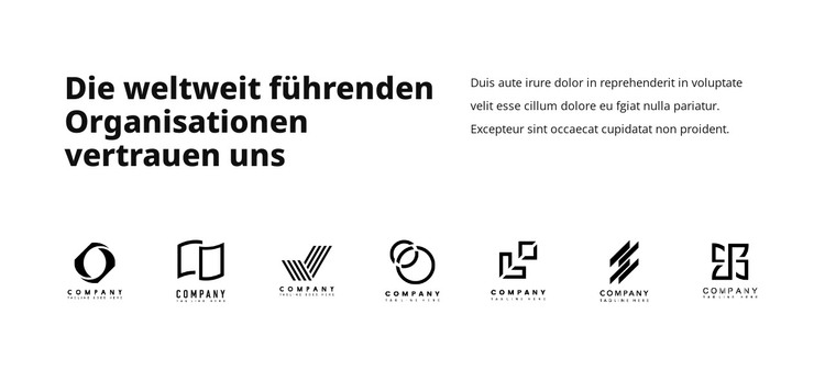 Führende Organisationen HTML-Vorlage