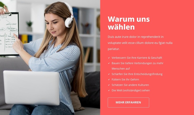 Sprachschule HTML-Vorlage