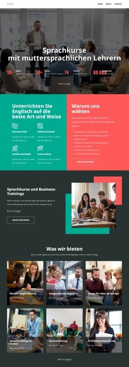 Lehrer Mit Muttersprachlichem Niveau - Drag & Drop-Website-Builder