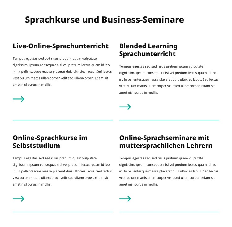 Business-Seminare Website-Vorlage