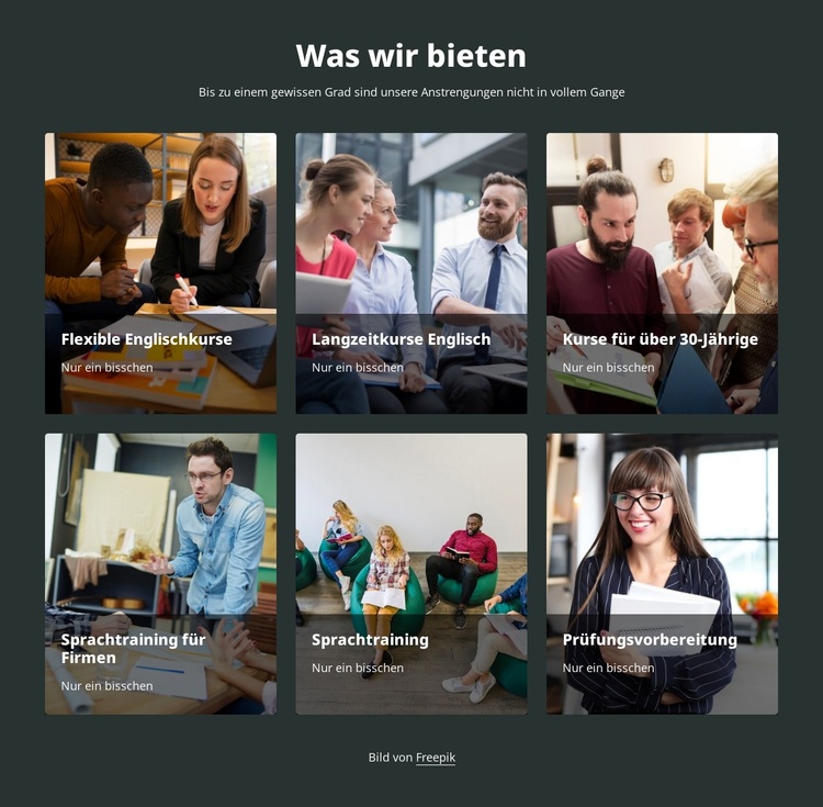 Wir bieten Sprachkurse an WordPress-Theme