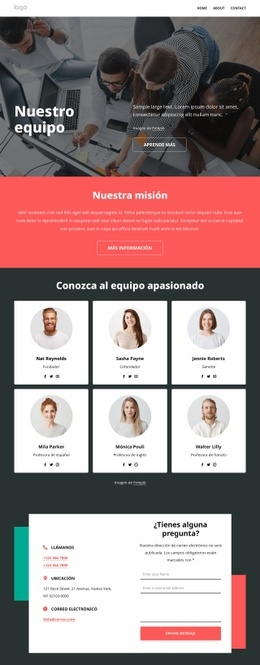 Plantilla Web Adaptable Para Nuestros Profesores