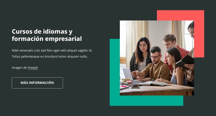 Formación en idiomas empresariales Plantilla CSS