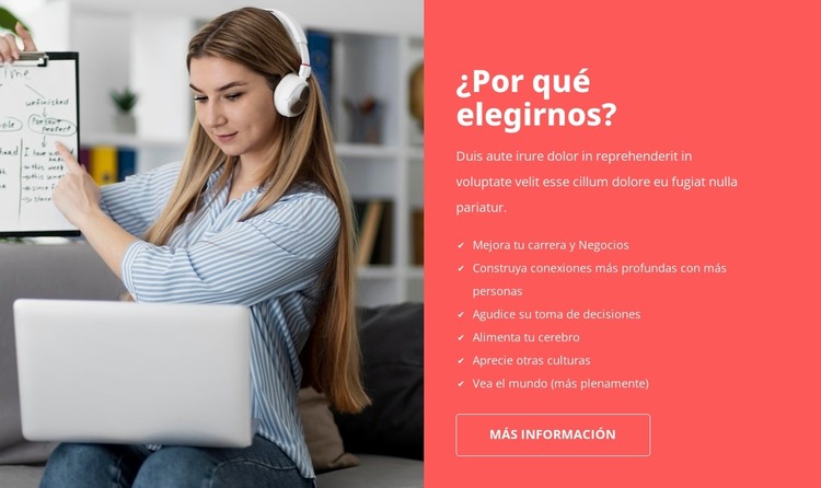 Escuela de idiomas Plantilla HTML