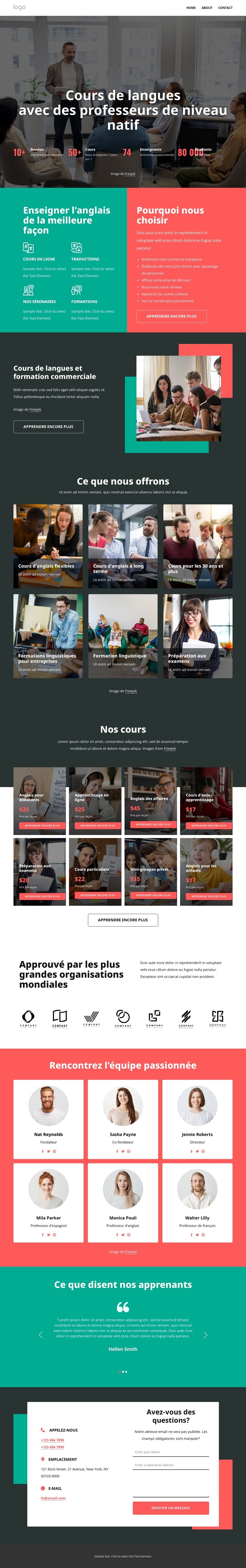 Enseignants de niveau natif Modèle CSS