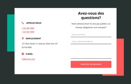 Bloc Contactez-Nous Avec Deux Formes - Modèle De Développement Web