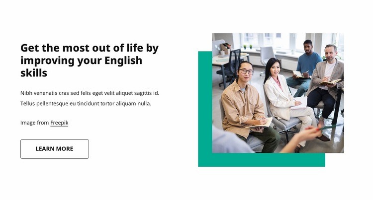 Online language classes Homepage Design