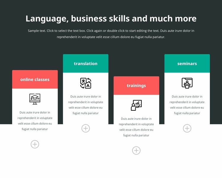 Unlock your language potential Homepage Design