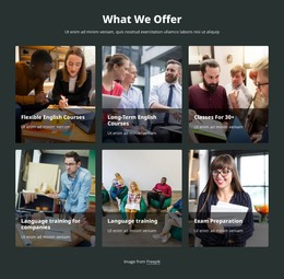 We offer language courses - CSS Template by Nicepage