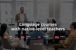 We Offer Many Language Courses - HTML Website Creator